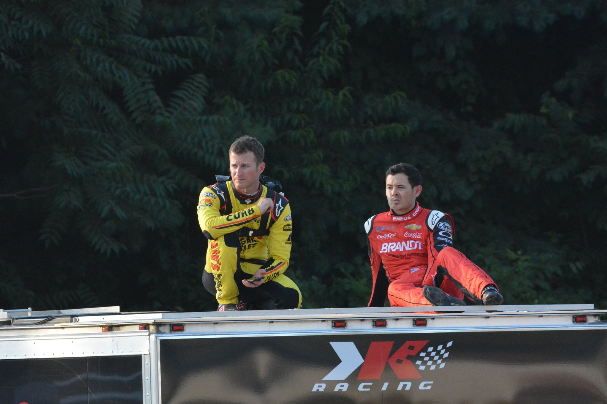 NASCAR Drivers Kasey Kahne and Kyle Larson spend off day racing dirt